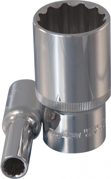 Головка торцевая глубокая 12-гранная 1/2"DR 19 мм 112219 OMBRA