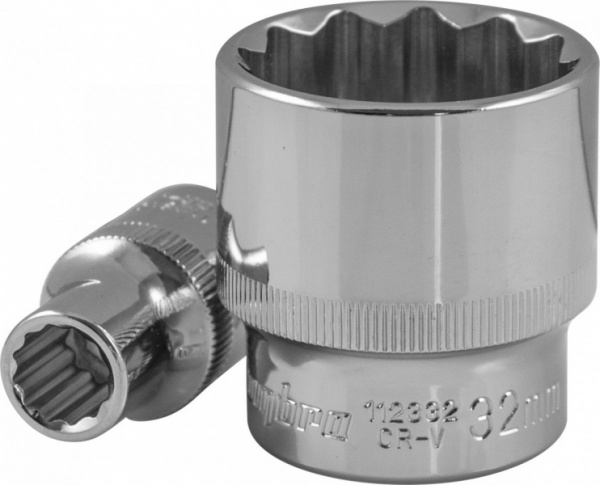 Головка торцевая 12-гранная 1/2"DR 12 мм 112312 OMBRA